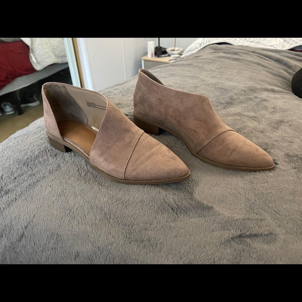 Tan Slip On Suede Shoes